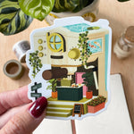 coffee shop espresso machine vinyl sticker