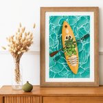 kayak print for home decor