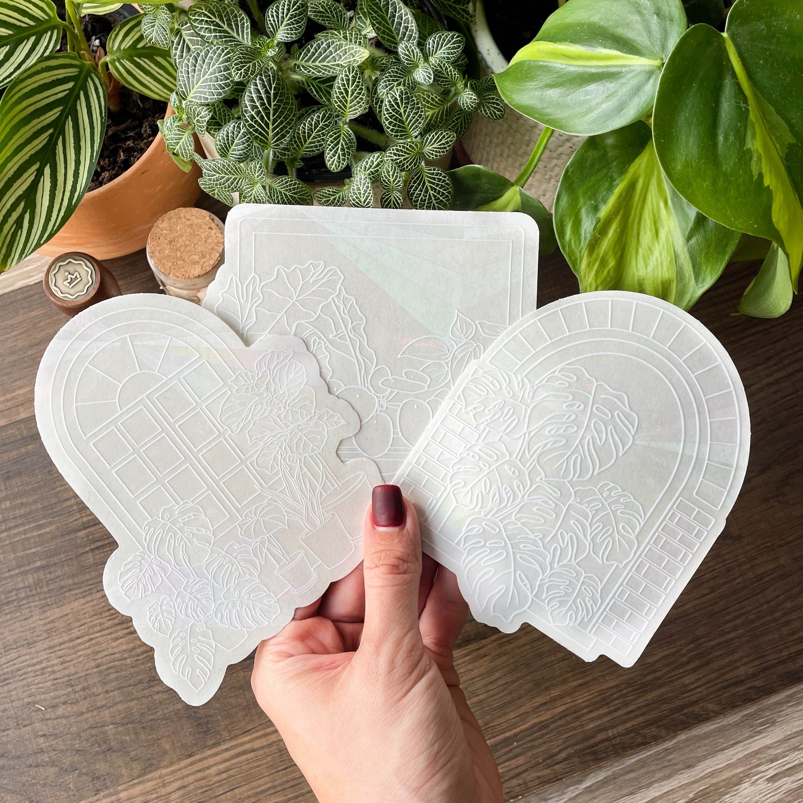 suncatcher rainbow maker set of 3 with backing
