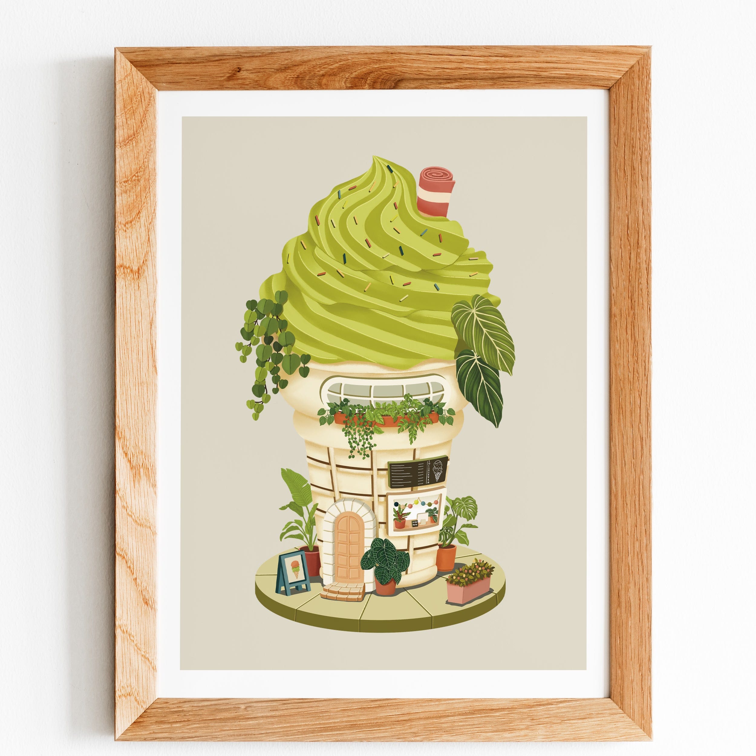 ice cream house art print