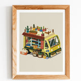 produce truck art print