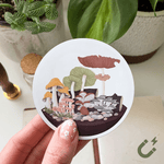 mushroom terrarium magnet