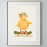 Sk8er Duck Art Print