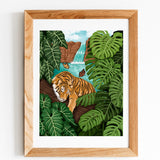 Sleepy Tiger Art Print