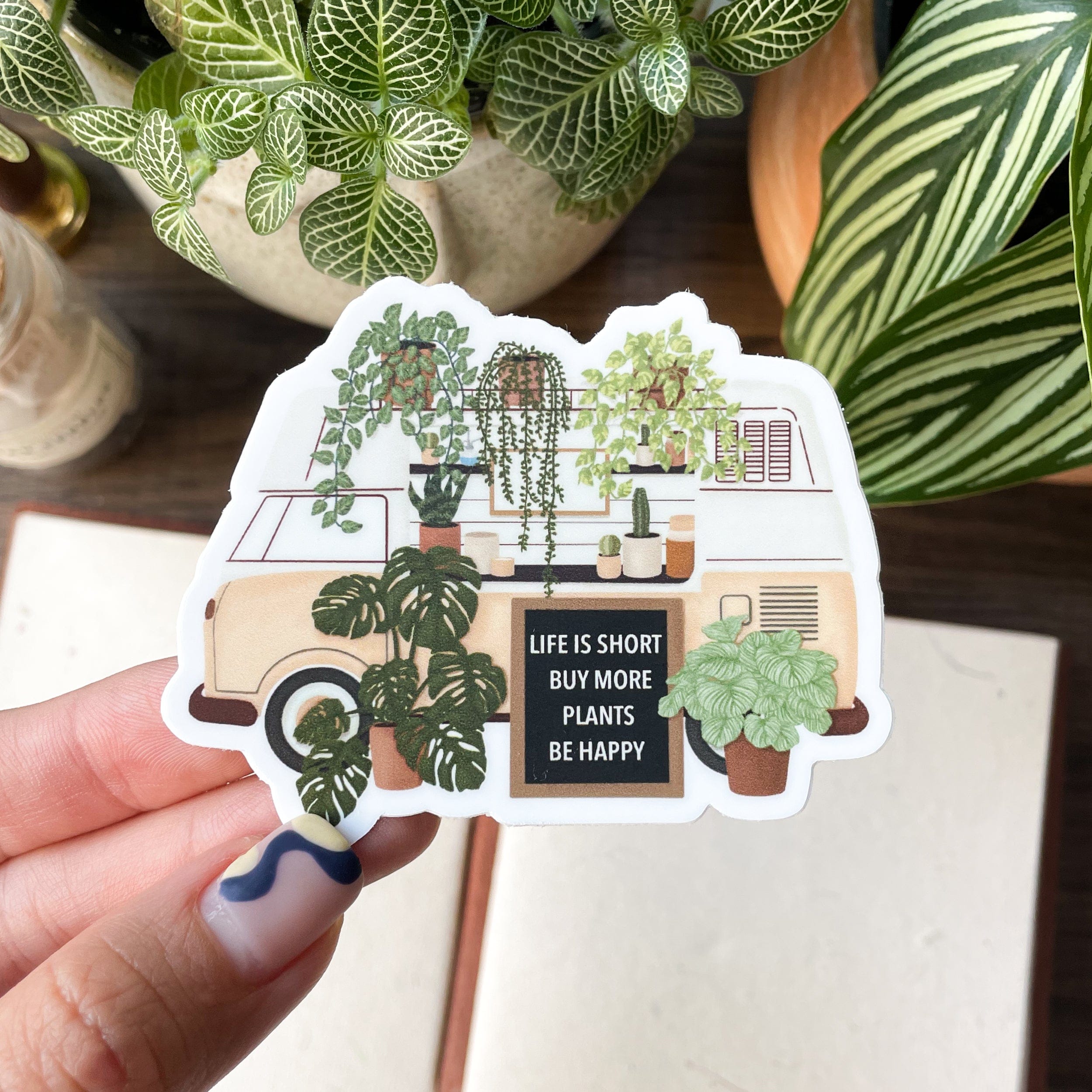 plant camper van sticker